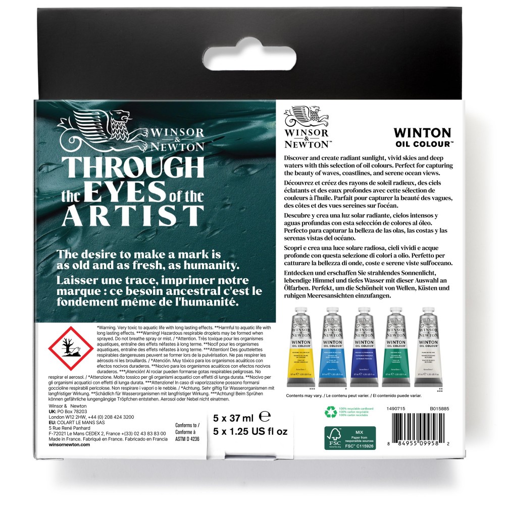 Zestaw farb olejnych Winton Seascapes - Winsor & Newton - 5 x 37 ml