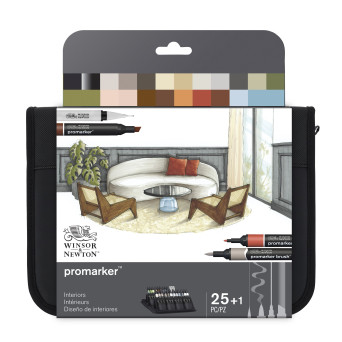 Zestaw Promarker Interiors w etui - Winsor & Newton - 25 szt.