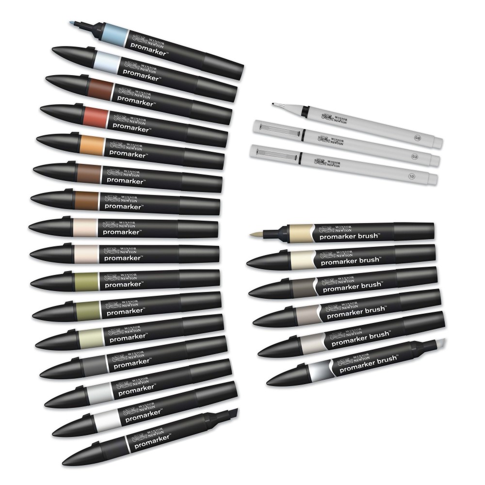 Promarker set in case - Winsor & Newton - Interiors 25 pcs