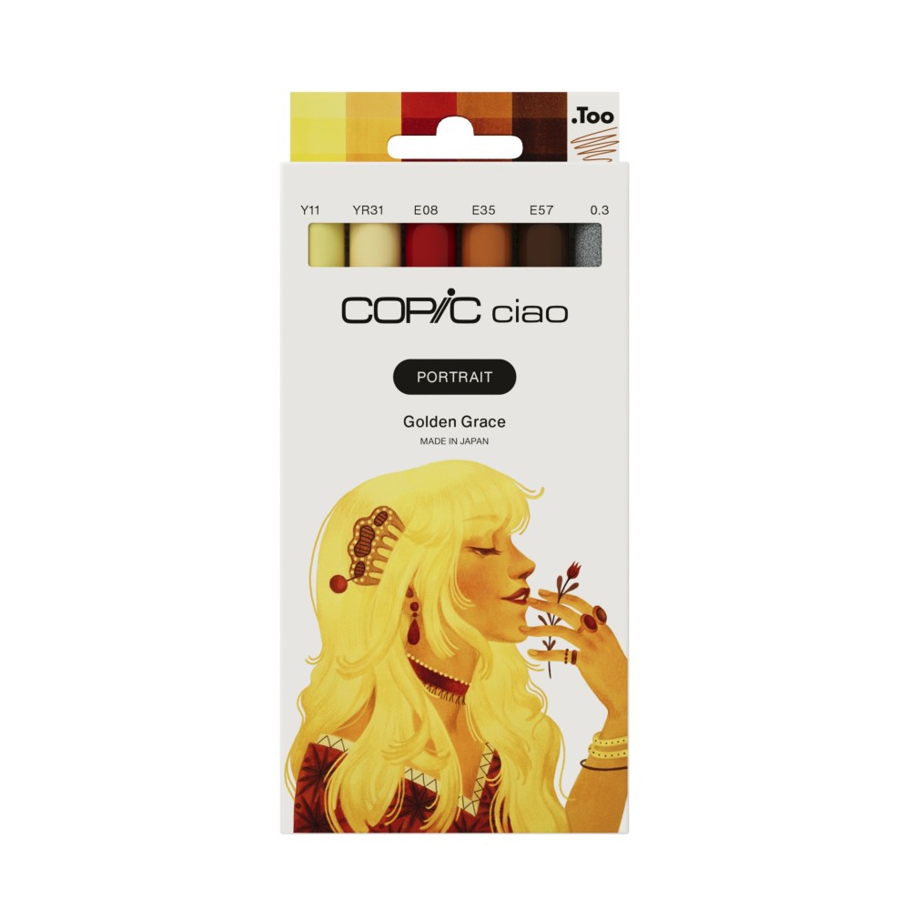 Set of Copic Ciao Portrait Golden Grace dual-tip alcohol-based markers