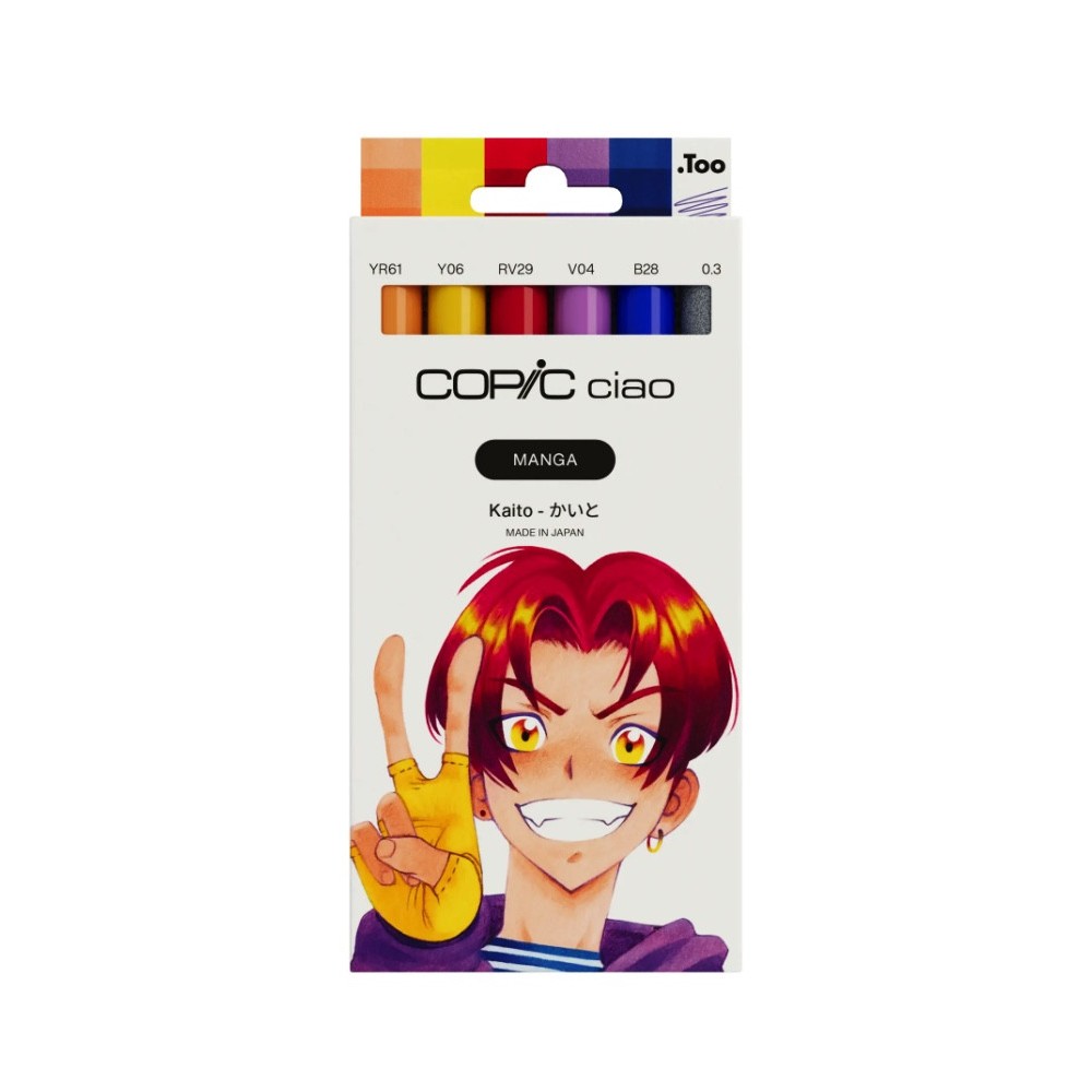 Set of Copic Ciao Manga Kaito dual-tip alcohol-based markers