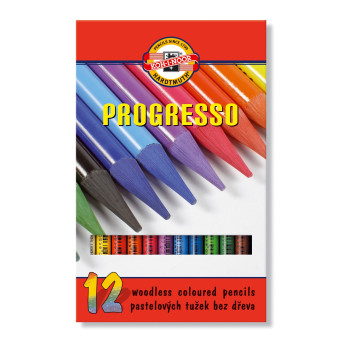 Zestaw kredek bezdrzewnych Progresso - Koh-I-Noor - 12 szt.