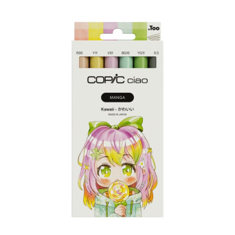 Set of Copic Ciao Manga Kawaii dual-tip alcohol-based markers