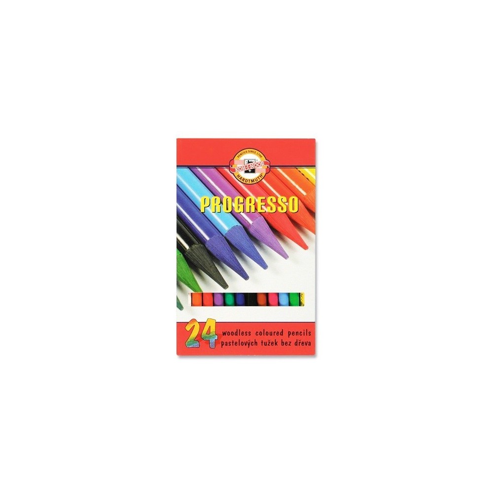 Zestaw kredek bezdrzewnych Progresso - Koh-I-Noor - 24 szt.