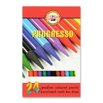 Zestaw kredek bezdrzewnych Progresso - Koh-I-Noor - 24 szt.