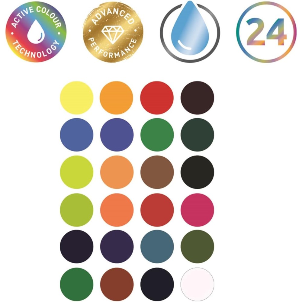 Inktense paint pan set - Derwent - 24 pcs.