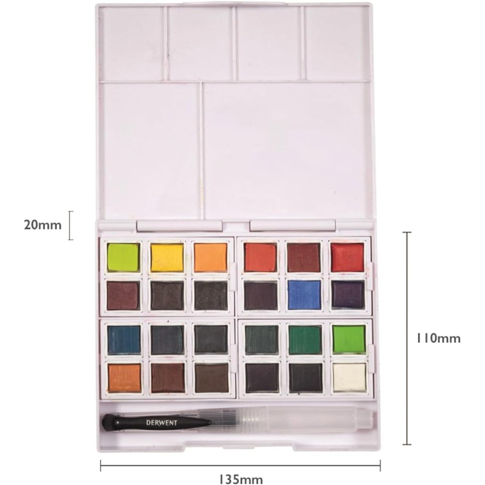 Inktense paint pan set - Derwent - 24 pcs.