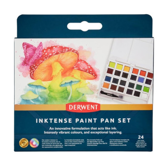 Inktense paint pan set - Derwent - 24 pcs.