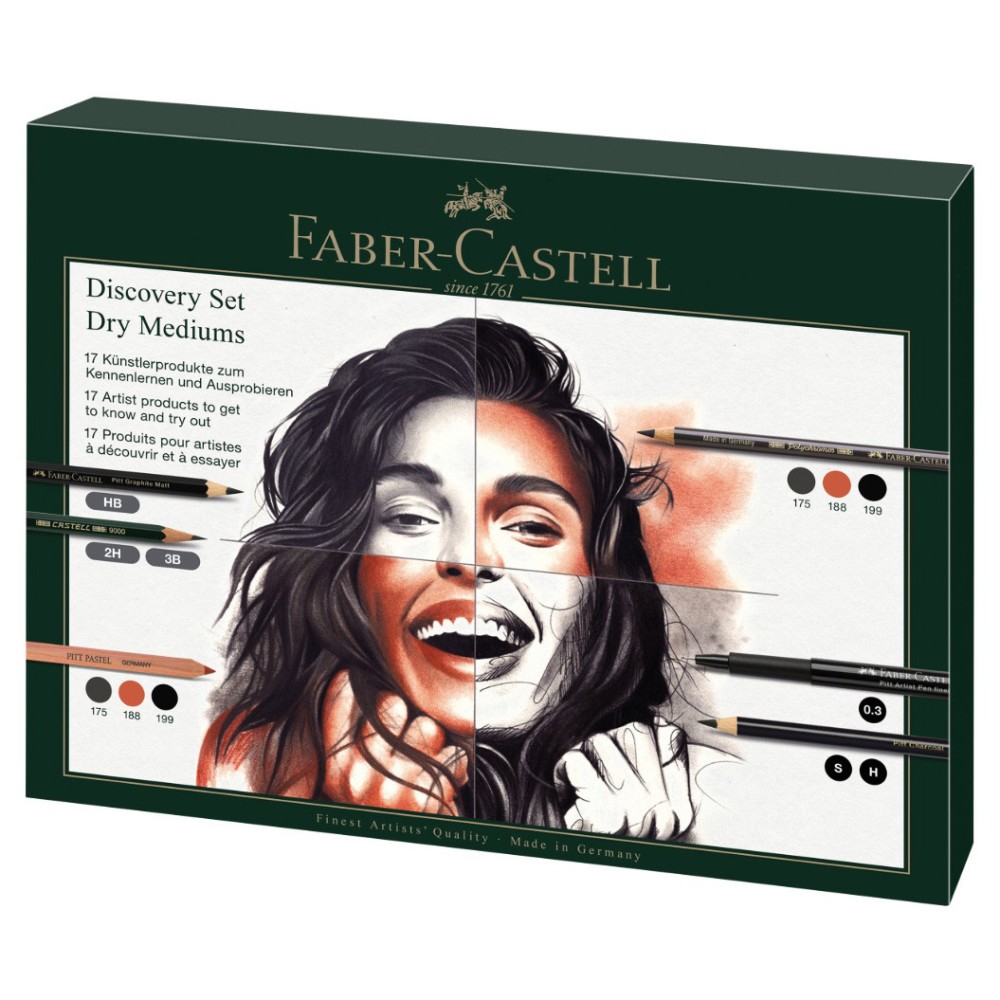 Zestaw artystyczny Discovery Dry Mediums - Faber-Castell - 17 szt.