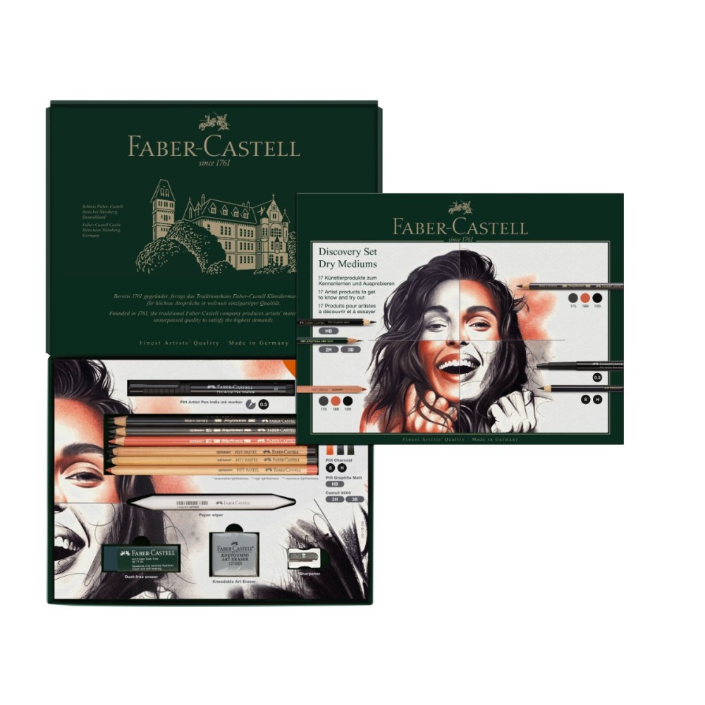 Zestaw artystyczny Discovery Dry Mediums - Faber-Castell - 17 szt.