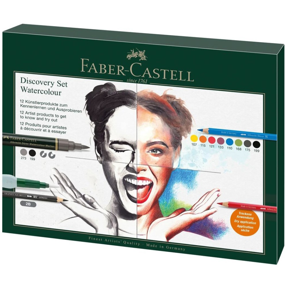 Zestaw artystyczny Discovery Watercolour - Faber-Castell - 12 szt.