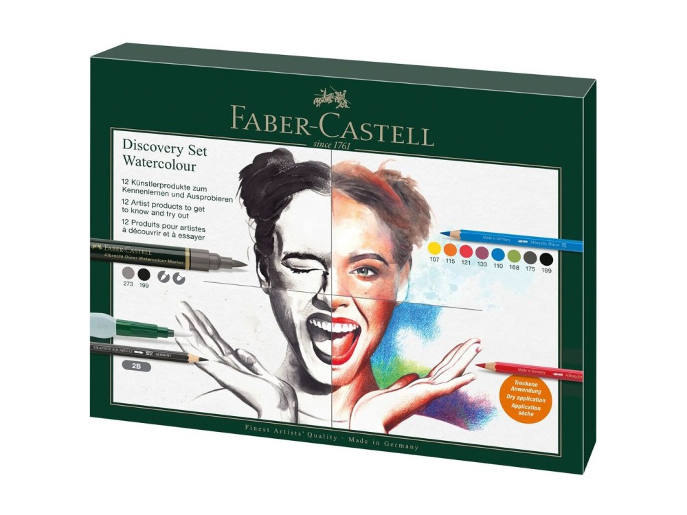Zestaw artystyczny Discovery Watercolour - Faber-Castell - 12 szt.