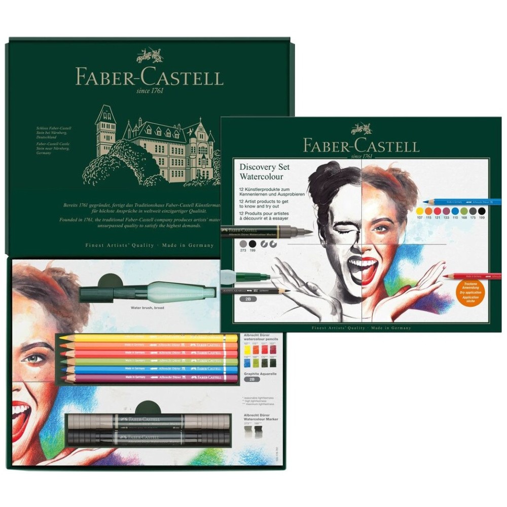 Zestaw artystyczny Discovery Watercolour - Faber-Castell - 12 szt.
