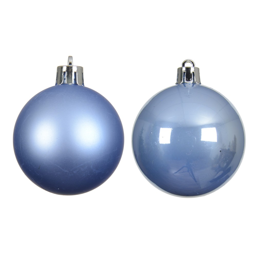 Shatterproof baubles - blue 6 cm 12 pcs.
