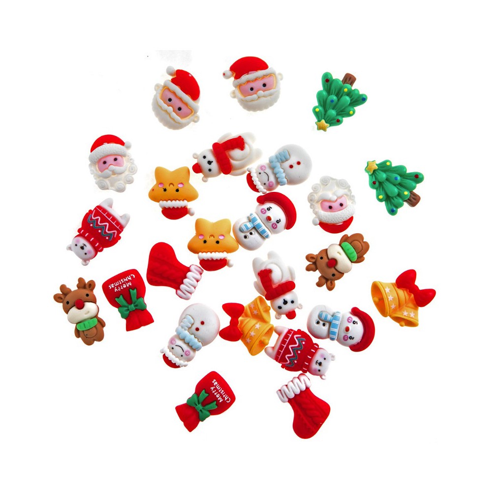 3D Christmas Candy resin decorations - DpCraft - 10 pcs.