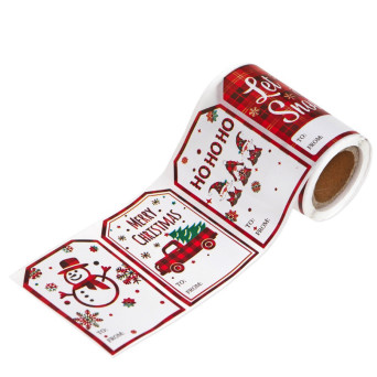 Etykiety samoprzylepne na prezenty Christmas Joy - DpCraft - 100 szt.