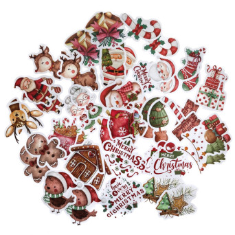 Naklejki świąteczne winylowe Cozy Christmas - DpCraft - 46 szt.