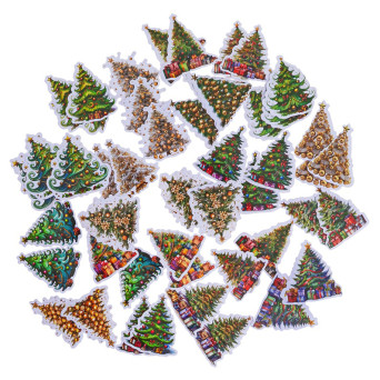 Vinyl Christmas Trees stickers - DpCraft - 46 pcs.
