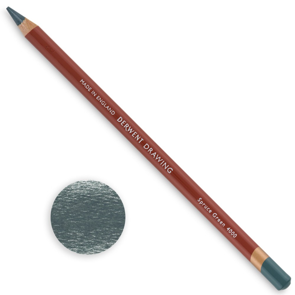Drawing pencil - Derwent - 4000 Spruce Green