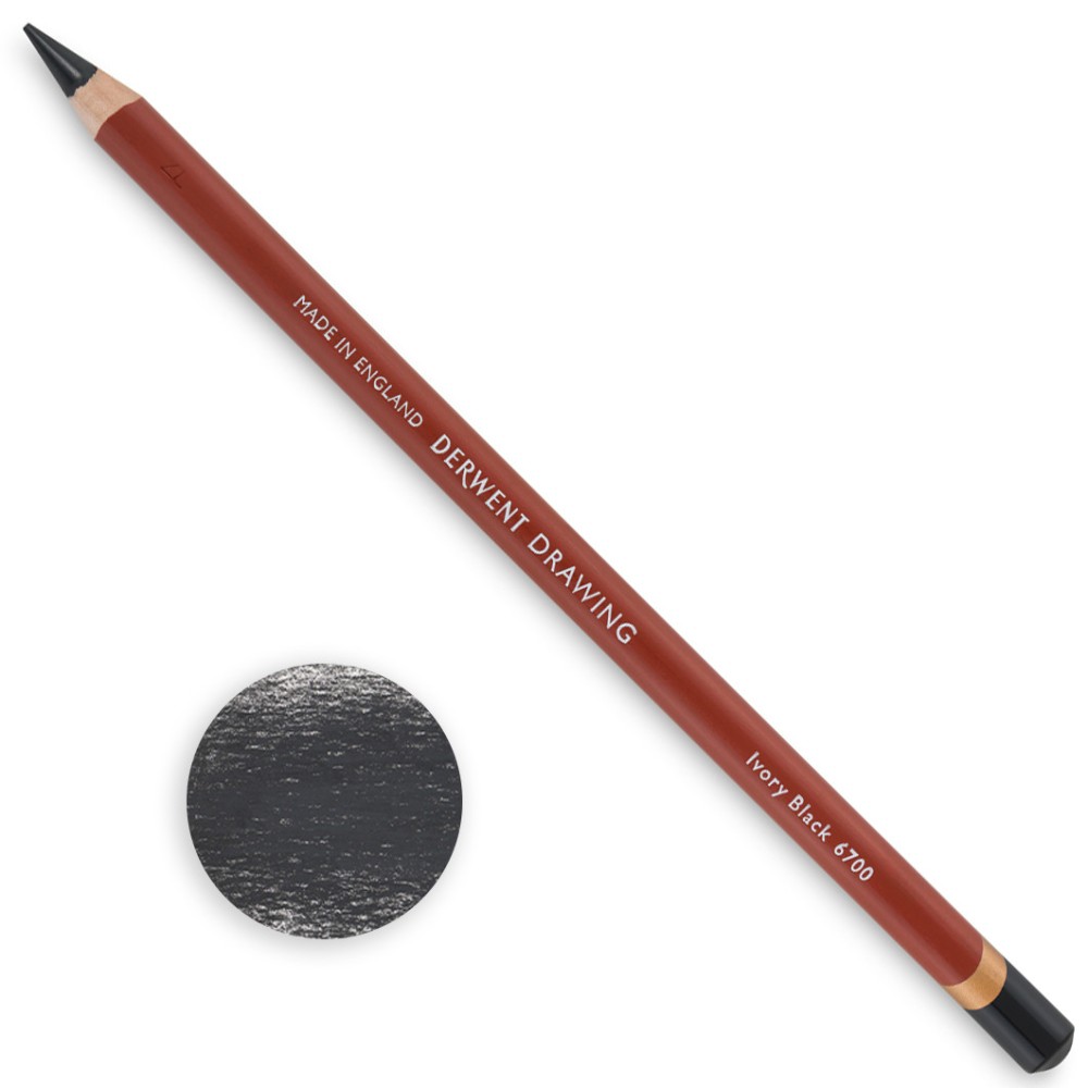 Kredka Drawing - Derwent - 6700 Ivory Black