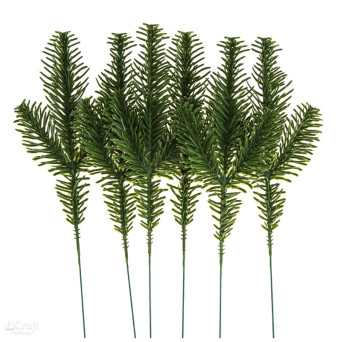 Gałązki dekoracyjne Sosna - DpCraft - 26 cm 6 szt.
