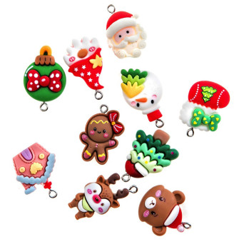 Set of 3D polymer charms Christmas Goodies - DpCraft - 10 pcs.