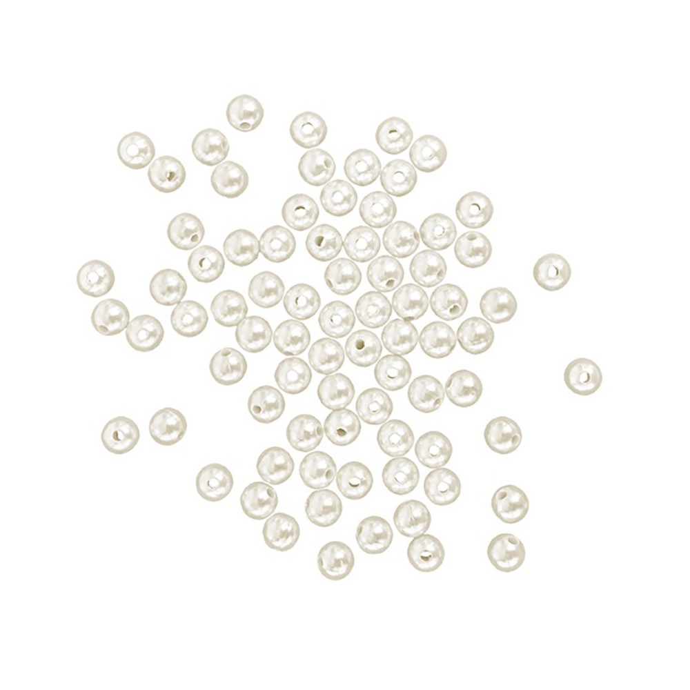 Pearl beads - DpCraft - white 10 mm 40 g