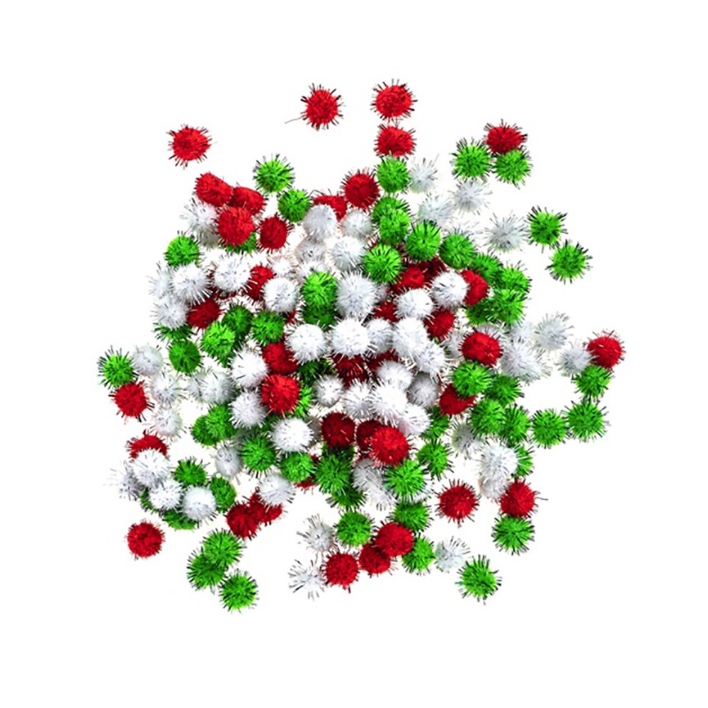 Pompony poliestrowe metalizowane - DpCraft - 200 szt.