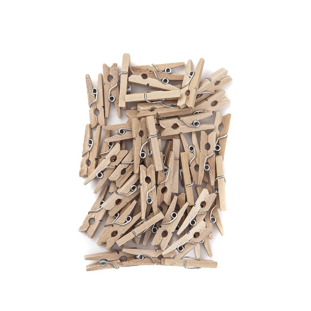 Mini klamerki drewniane - DpCraft - 2,5 cm 40 szt.