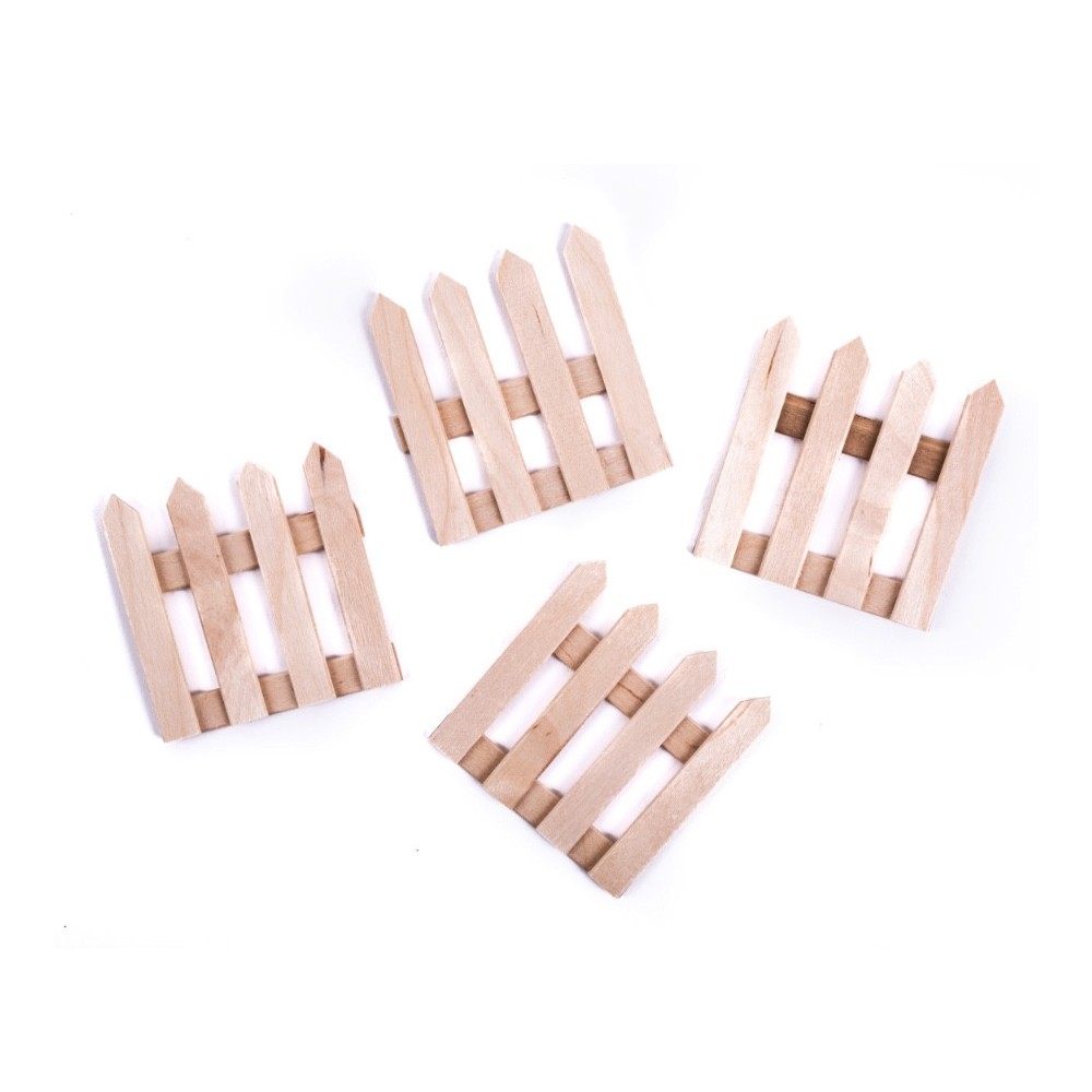 Drewniany płotek - DpCraft - 6 cm 4 szt.