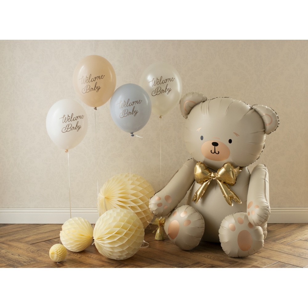 Foil balloon Teddy Bear - beige 75 x 84 cm
