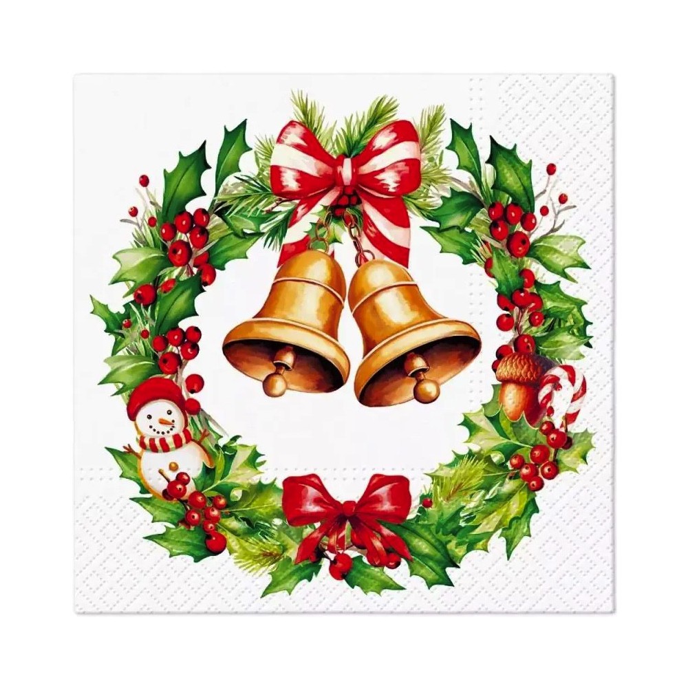 Serwetki ozdobne Jingle Bells Bliss - Paw - 20 szt.