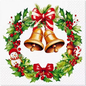 Serwetki ozdobne Jingle Bells Bliss - Paw - 20 szt.