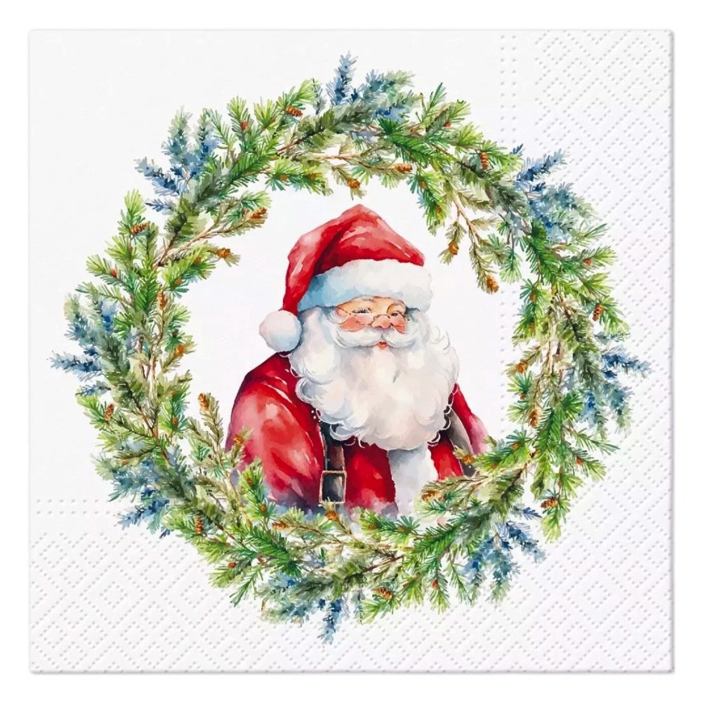 Decorative napkins Joyful Claus Circle - Paw - 20 pcs.