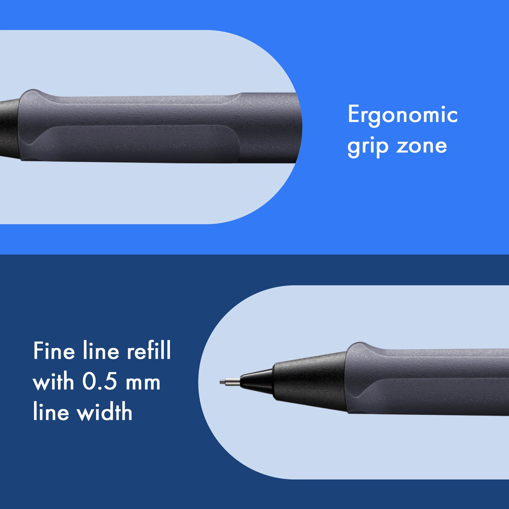 Ołówek mechaniczny Safari - Lamy - Steel Black 0,5 mm