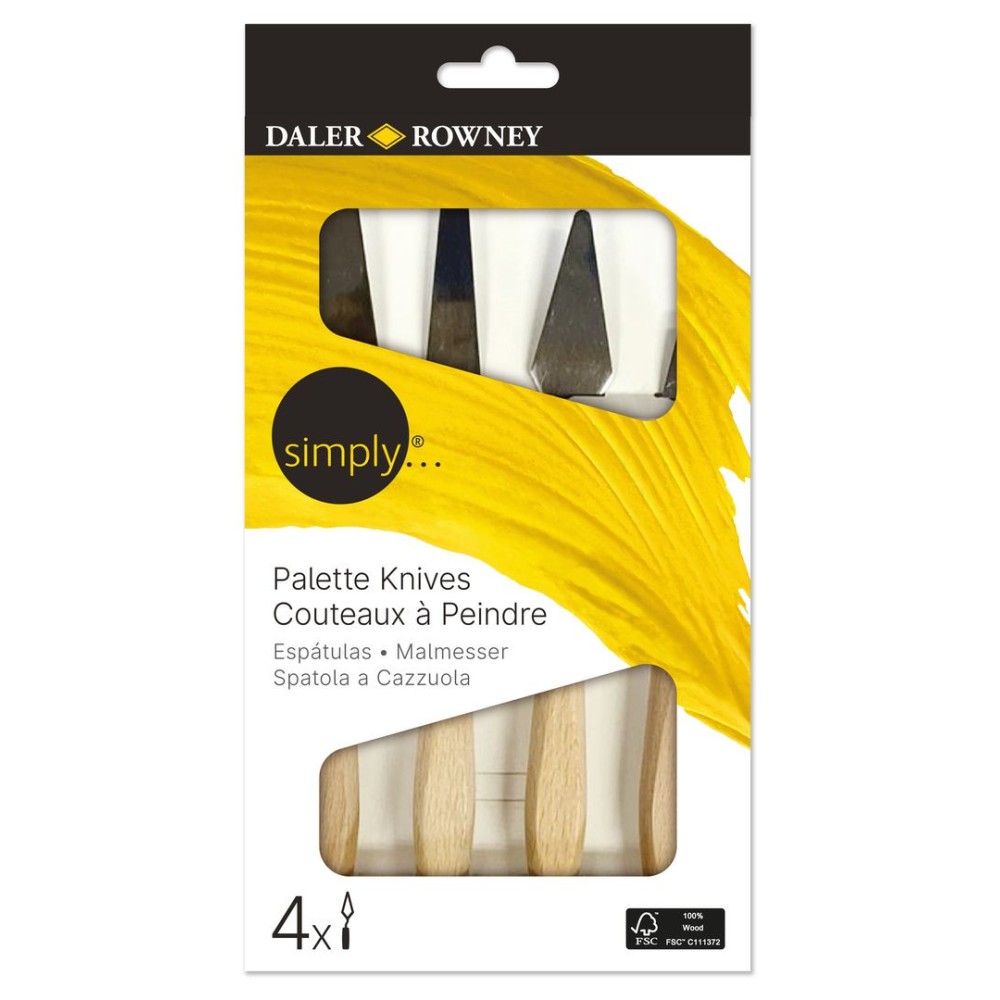 Set of palette knives - Daler Rowney - 4 pcs.