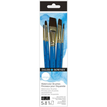 Set of Simply Watercolour brushes - Daler Rowney - 5 pcs.