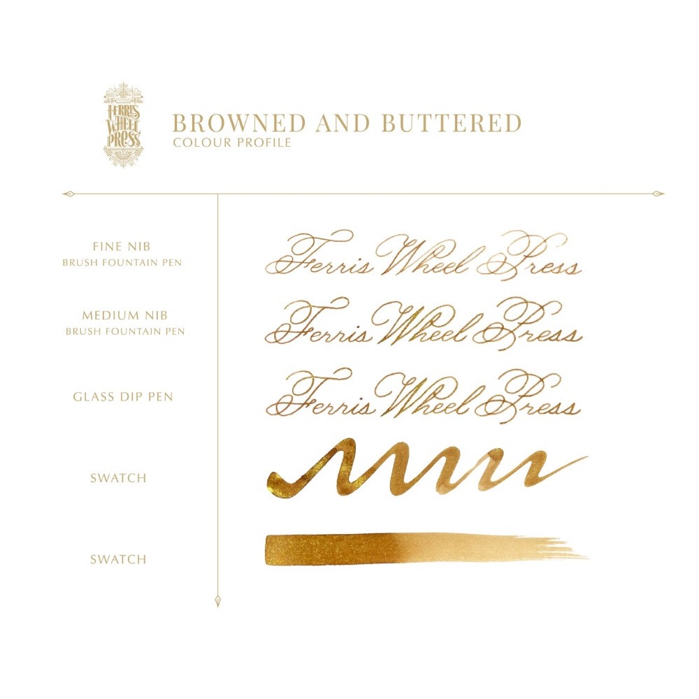 Calligraphy ink - Ferris Wheel Press - Browned and Buttered 38 ml