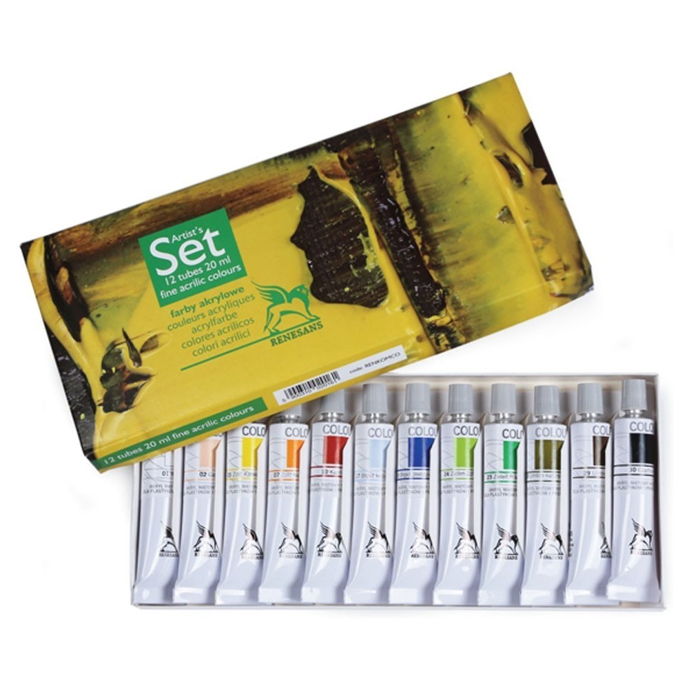 Artist's paint set - Renesans - 12 colors