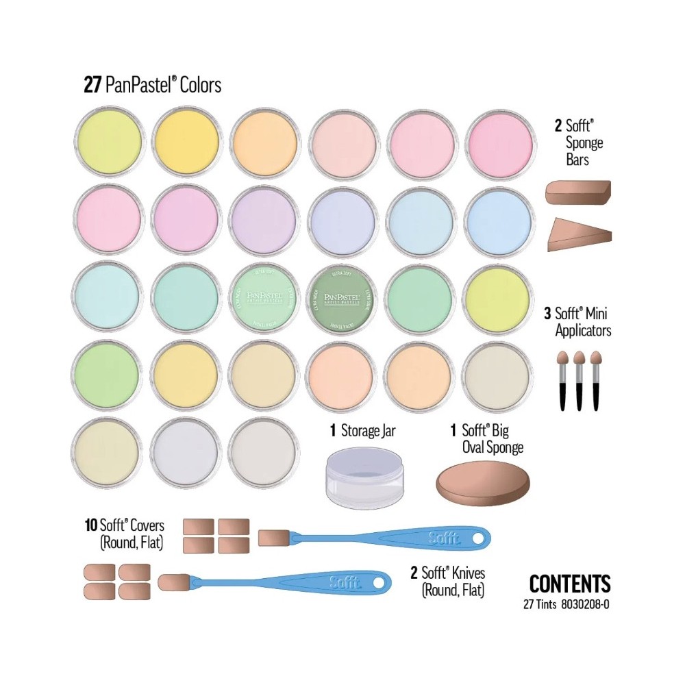 Set of Ultra Soft PanPastels Tints - 27 colors