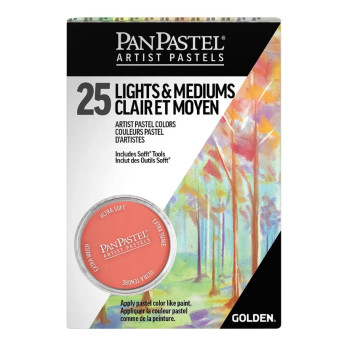 Set of Ultra Soft PanPastels Lights & Mediums - 25 colors
