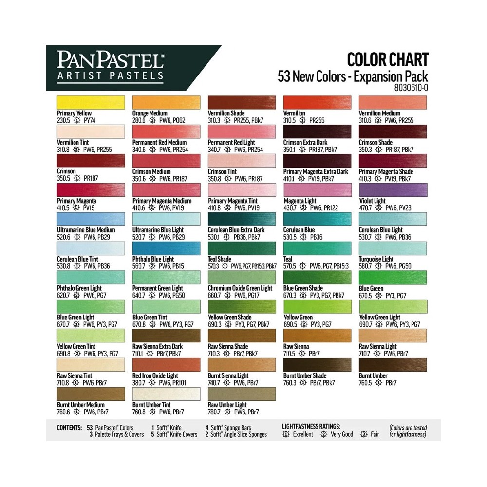 Set of Ultra Soft PanPastels Expansion Pack - 53 colors