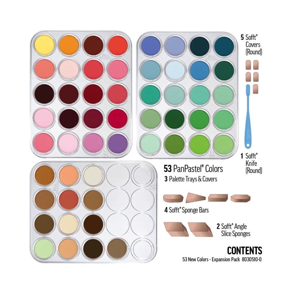 Zestaw suchych pasteli PanPastel Expansion Pack - 53 kolory