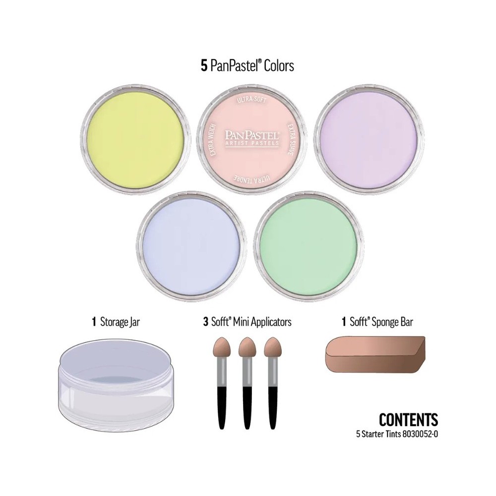 Set of Ultra Soft PanPastels Starter Tints - 5 colors
