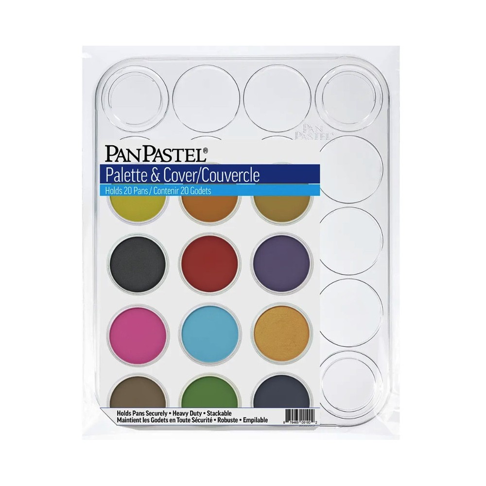 Paletka z pokrywką do pasteli PanPastel - 20 miejsc