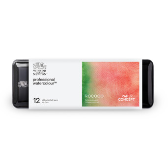 Zestaw akwareli w półkostkach Professional Rococo - Winsor & Newton x PaperConcept - 12 szt.