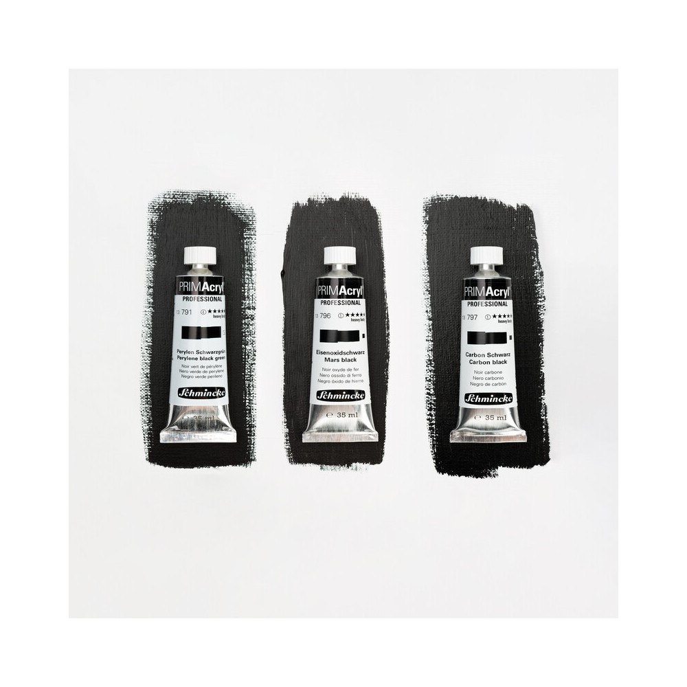 Zestaw farb akrylowych PRIMAcryl Black Shades - Schmincke - 3 x 35 ml