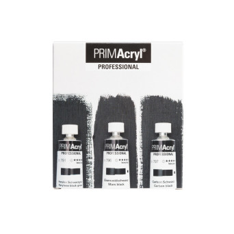 Zestaw farb akrylowych PRIMAcryl Black Shades - Schmincke - 3 x 35 ml