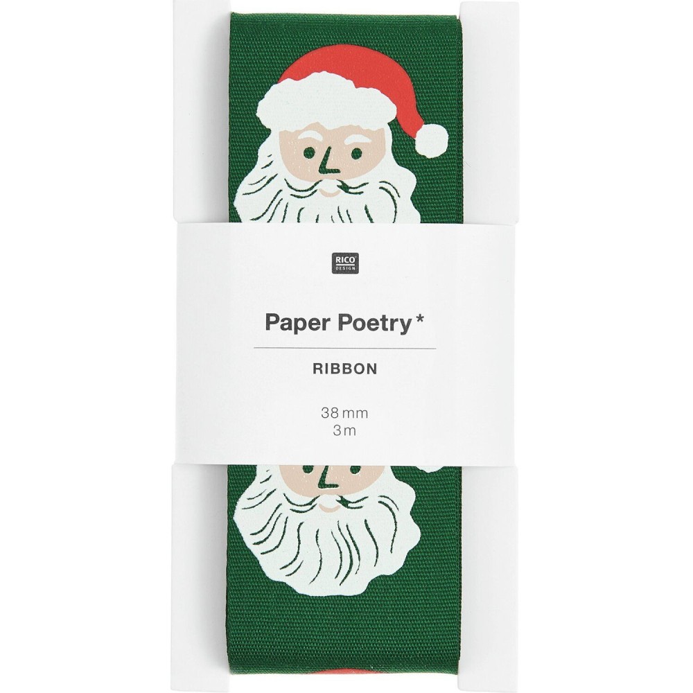Taffeta ribbon Santa Claus - Paper Poetry - 38 mm x 3 m