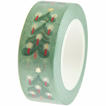 Taśma washi Christmas Tree - Paper Poetry - zielona 15 mm x 10 m